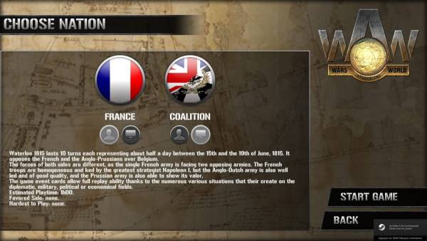 Wars Across the World: Waterloo 1815 screenshot