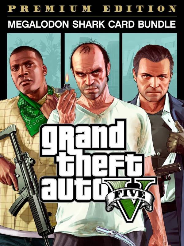 Grand Theft Auto V: Premium Edition & Megalodon Shark Card Bundle cover