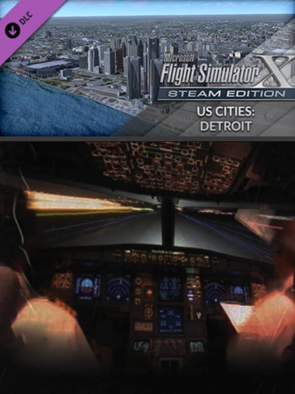Microsoft Flight Simulator X: Steam Edition - US Cities: Detroit cover