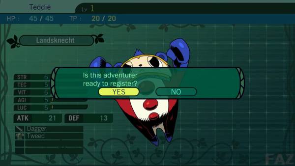 Etrian Odyssey II HD: Character Set DLC screenshot