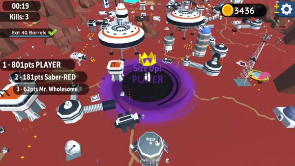 Hole io: Red Planet DLC screenshot