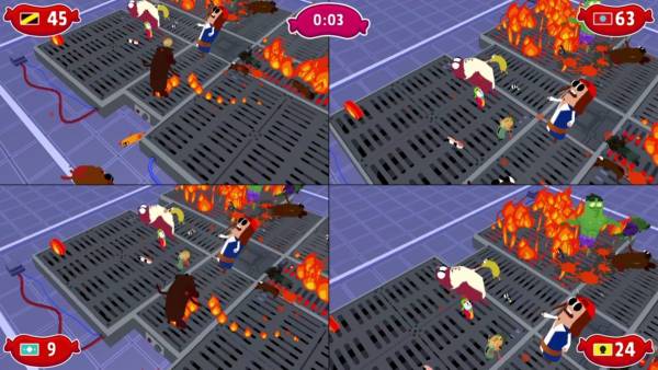 Sausage Wars: Burning Death screenshot
