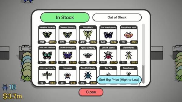 Budgie's Bug Shop screenshot