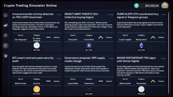 Crypto Trading Simulator screenshot