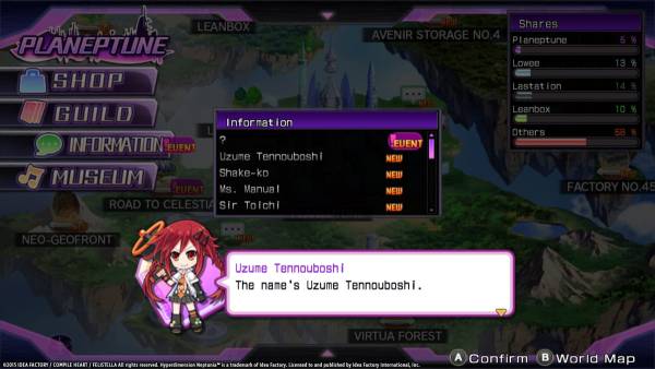 Hyperdimension Neptunia Re;Birth1: Uzume Battle Entry screenshot