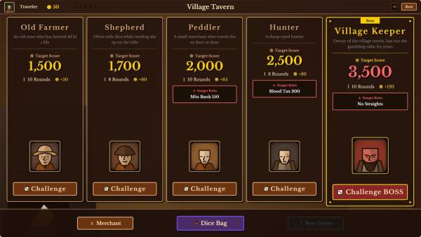 Dice Tavern: Farkle Roguelike screenshot